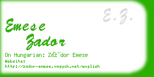 emese zador business card
